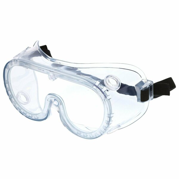 Mcr Safety Glasses, 22 Series Ventless, Clear UV-AF, Elastic, 36PK 2237